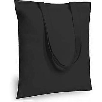 24-pack svarta bomullstygkassar 16"x15" – Lätta, återanvändbara matkassar för gör-det-själv, reklam, presenter och aktiviteter