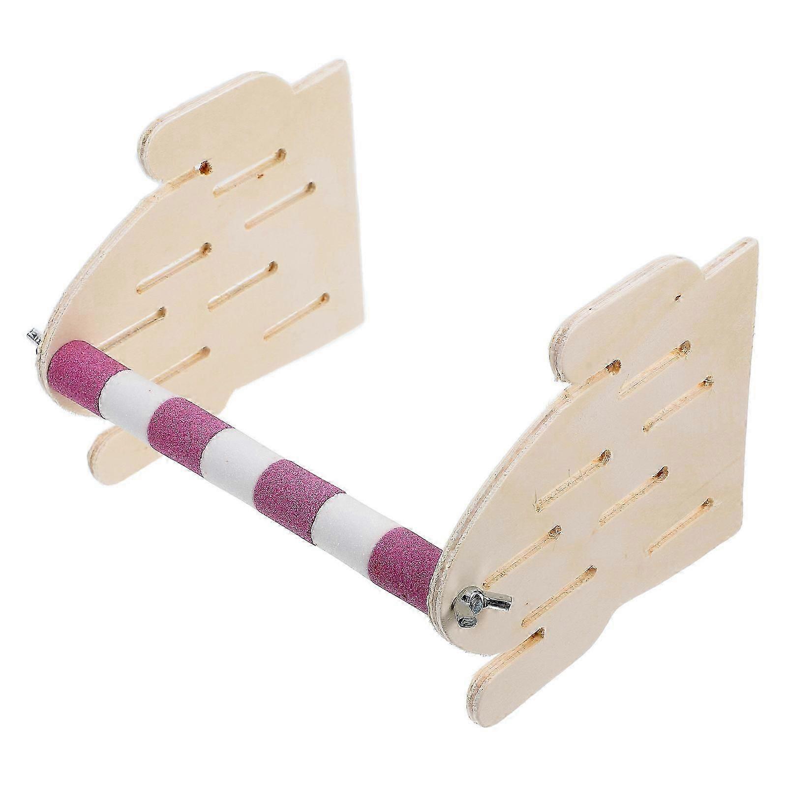 Parrot Stand Wooden Bird Perch for Interactive Training with Multi-Functional Design