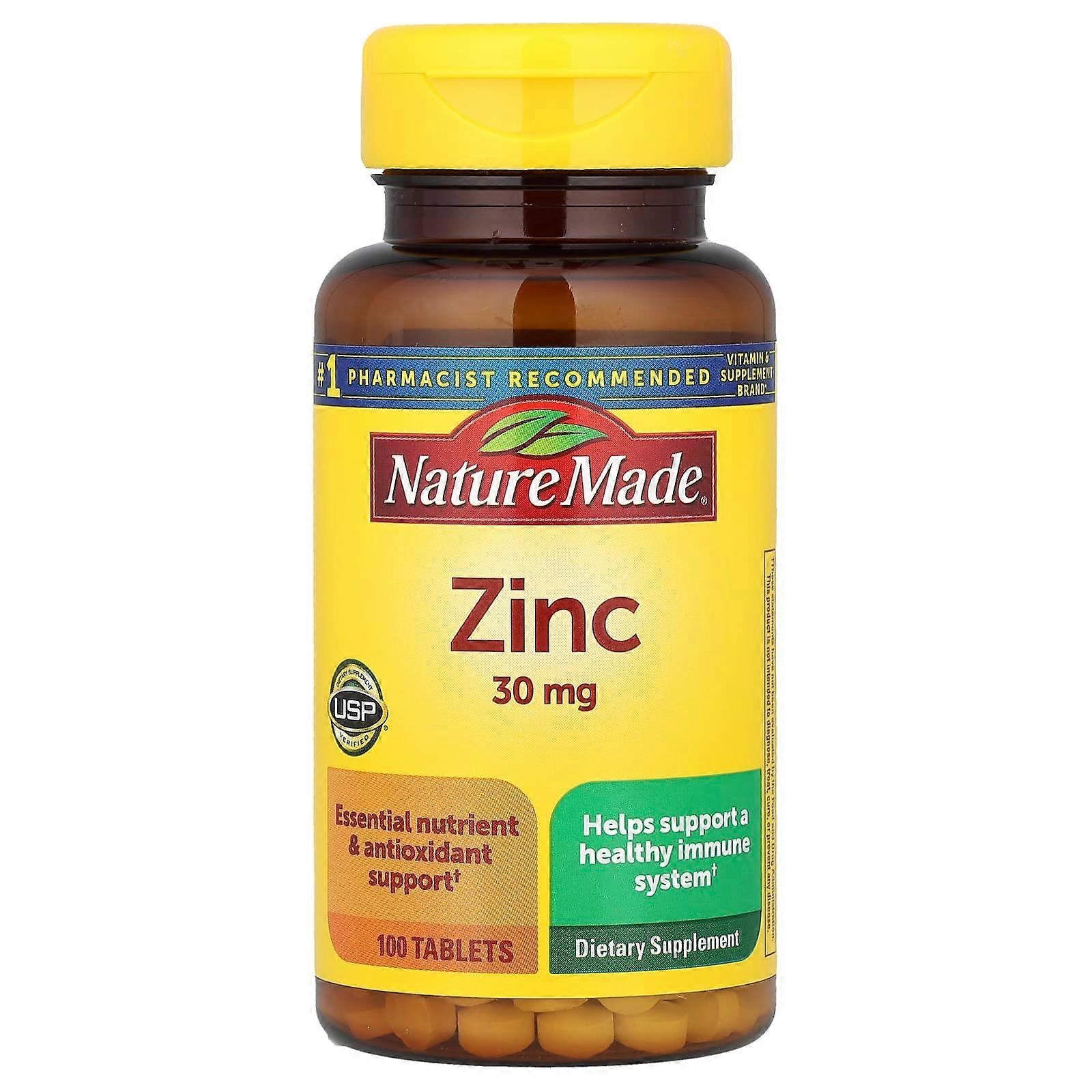 Nature Made, Zinc, 30 mg, 100 Tablets