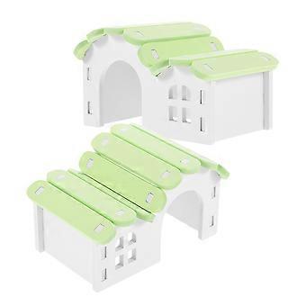 Cachette pour hamster en PVC, maisonnette pour petits animaux, lot de 4 pièces pour animaux de compagnie