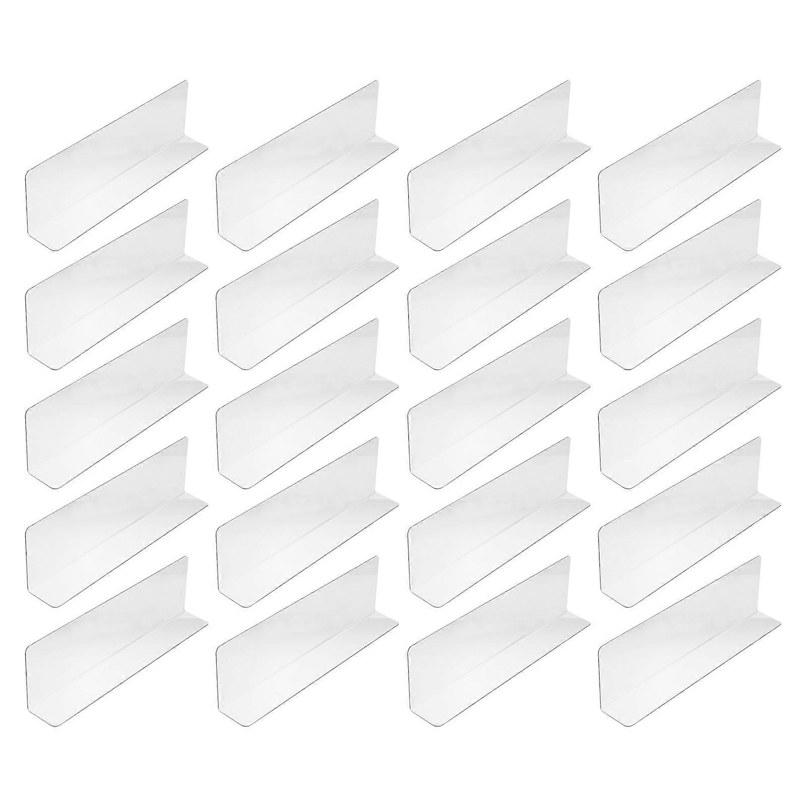 20Pcs Plastic Shelf Dividers Transparent Organizer Divider Commodity Divider Closets Separators