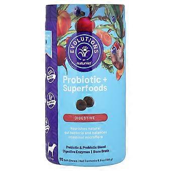NaturVet, Probiotics + Superfoods, Digestive, For Dogs, 90 Soft Chews, 6.9 oz (198 g)