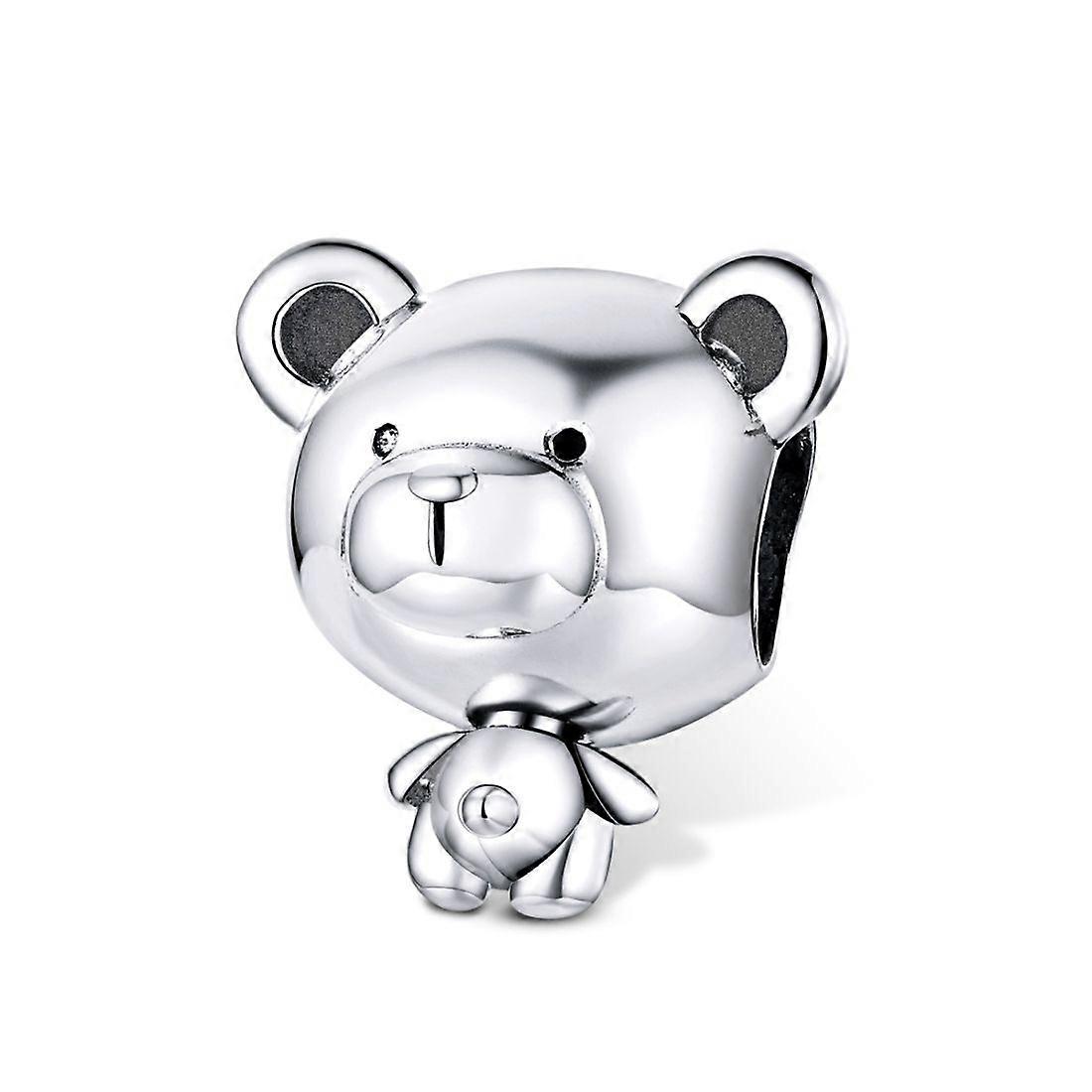 Sterling Silver Beaded Bear Beads
