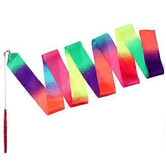 Brinquedo Infantil 2026: Varinha de Fita Dançarina com Fitas Arco-Íris para Festas, Brincadeiras, Dança e Atividades ao Ar Livre. Ideal para Meninas.