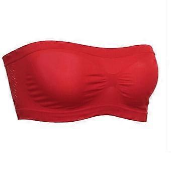 Ladies Plain Boob Tube Strapless Bandeau Spandex Elastic Stretch Bra Crop Top