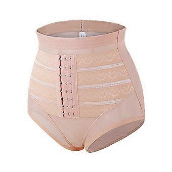 Hook Closure Shapewear Briefs for Women High Waist Abdomen Control Panties with Elastic Breathable Mesh Fabric  color XL
