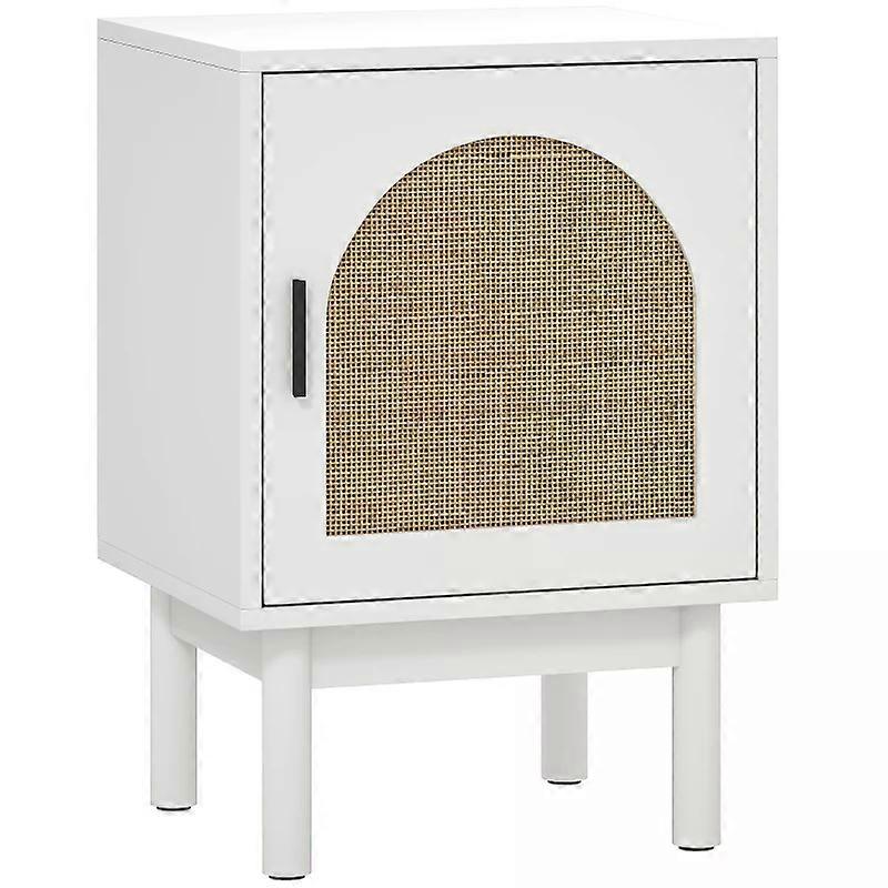 Rattan Nightstand with A Three-level Adjustable Shelf