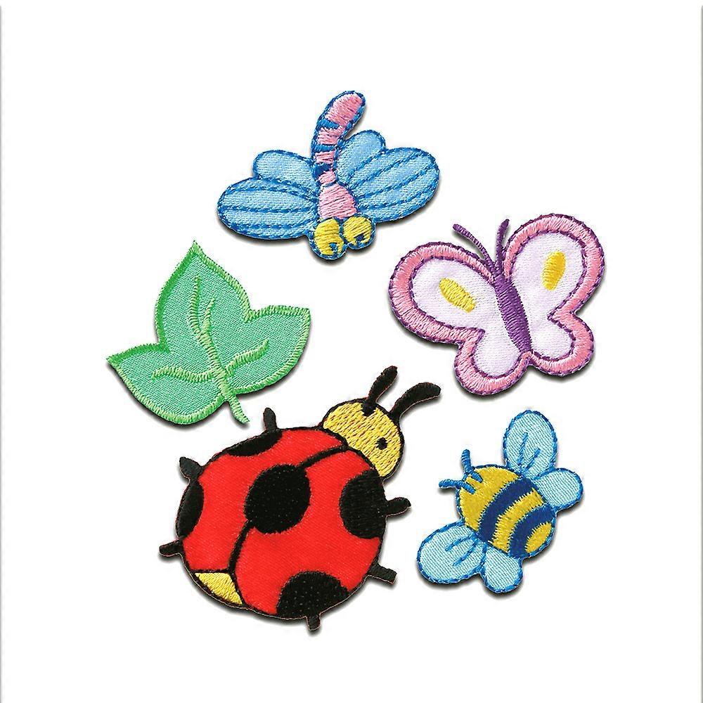 Patch / iron-on patch - Set beetle - colorful - various sizes - iron-on patches