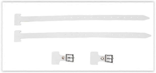 CCM LEATHER BOOT STRAP KIT - WHITE, SR