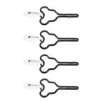 Poop Bag Holder Dog Garbage Bag Fixing Clips for Walking 4Pcs in Black