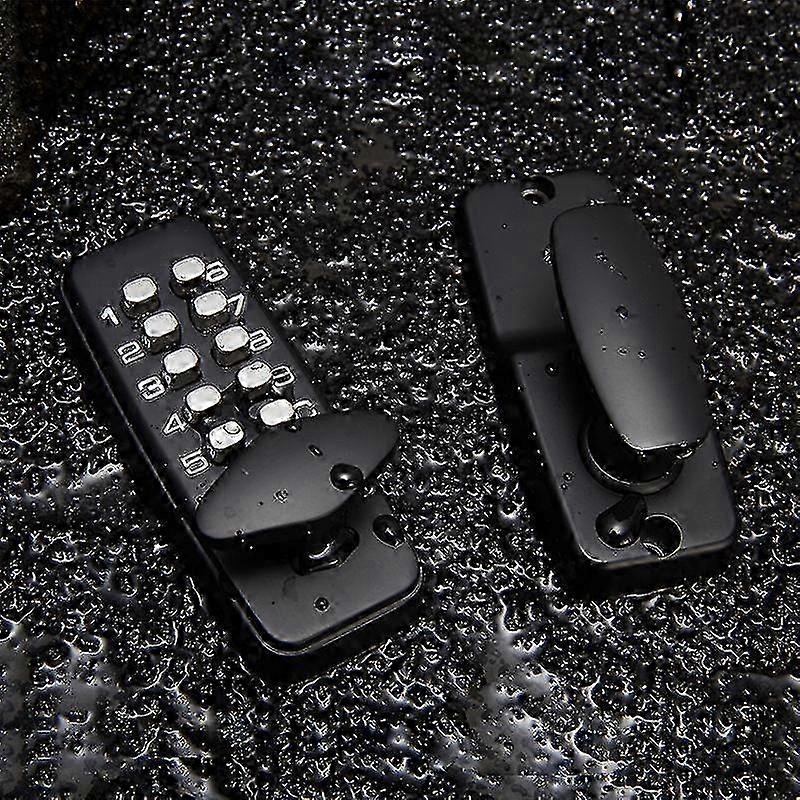 Digital Code Door Lock Weatherproof Keyless Combination Button Lock Black