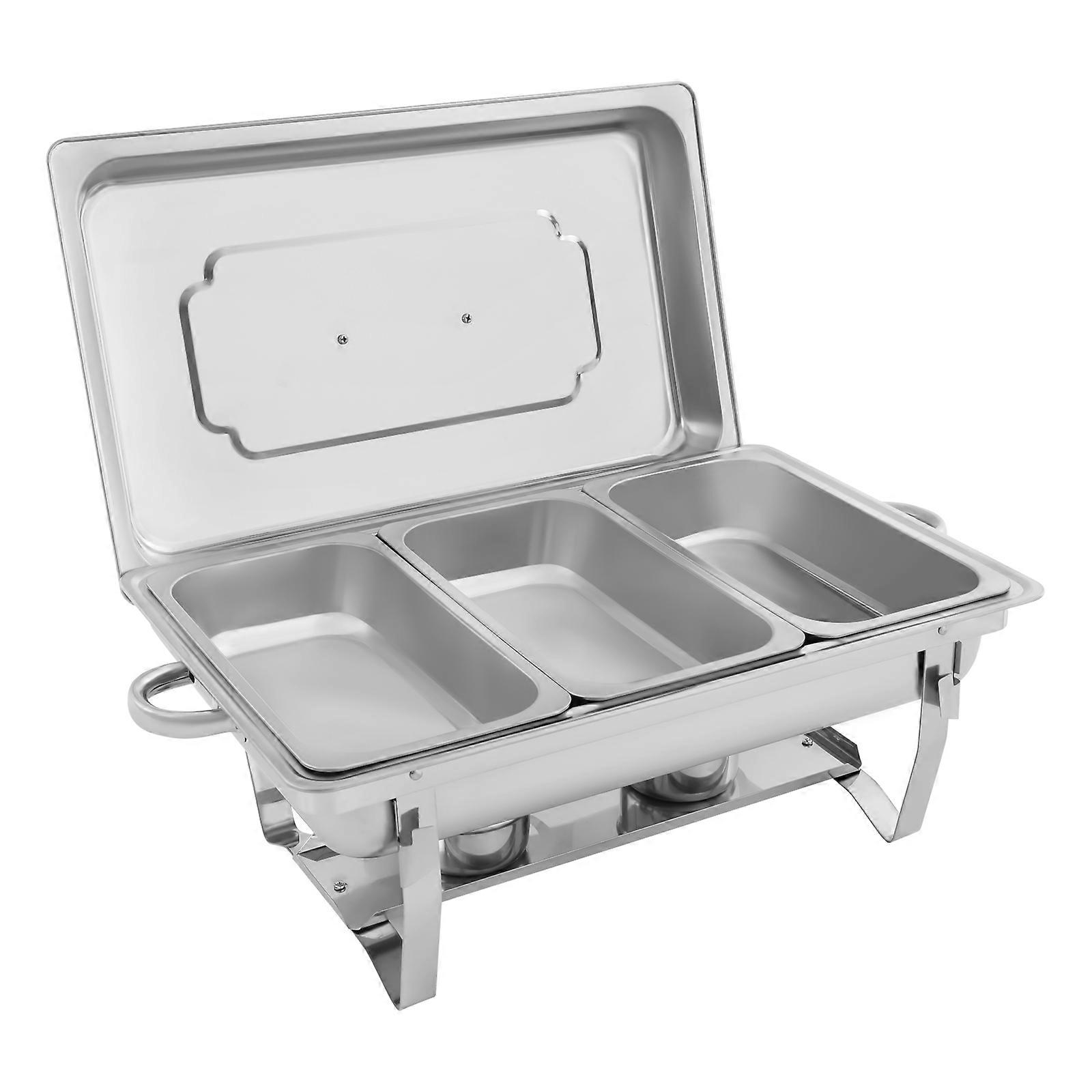 3 compartiments rectangulaires Traiteur Chafer Warmer Set Buffet Plats