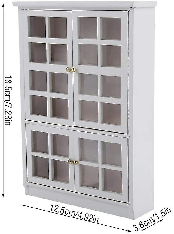 Étagère Triple En Bois Pour Maison De Poupée 1:12 - Miniature Bibliothèque, Décoration Meuble Jouet (rouge-marron)