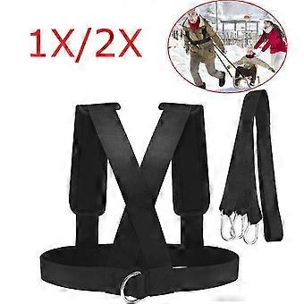 Ceinture de résistance à la course 42 x 84 cm, équipement d'entraînement (noir)