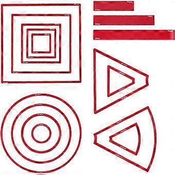 16pcs AOE Spell Templates Set Damage Marker Area Effect Template Include 5 Square 4 Circle 4 Cone 3 Line Templates Game