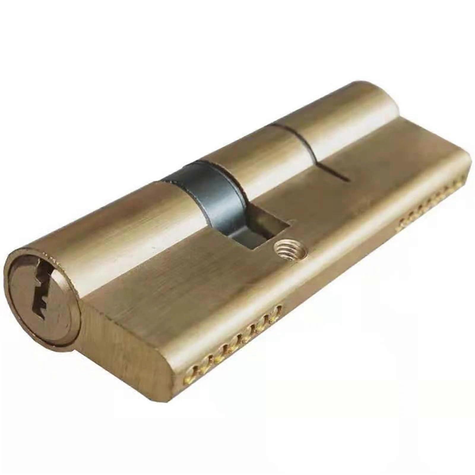 Solid Brass Door Lock Cylinder 90mm AntiTheft Lock Core with AB Key Control System