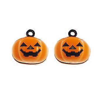 Pumpkin Pet Bells Cartoon Pendant Copper Pumpkin Shape for Pets 10Pcs