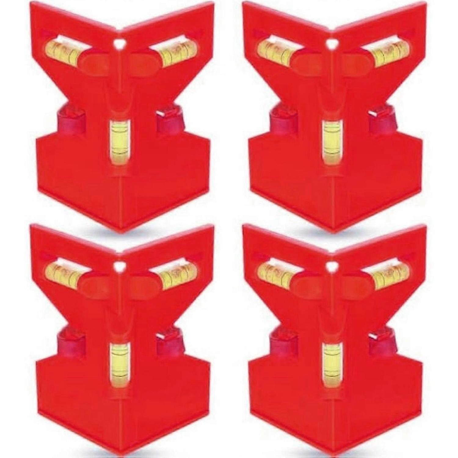 4Pcs Post Level for Pipe,Post and Beam Leveling,Folding Level Tool with 3 Vials,Adjustable Pipe Leve