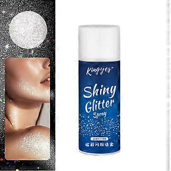 Glitzerspray, Körperglitzerspray für Haare, Gesicht, Körperglanzspray für Kleidung, schnell trocknendes und lang anhaltendes glänzendes Glitzer-Haarspray, Highlighter-Shimm