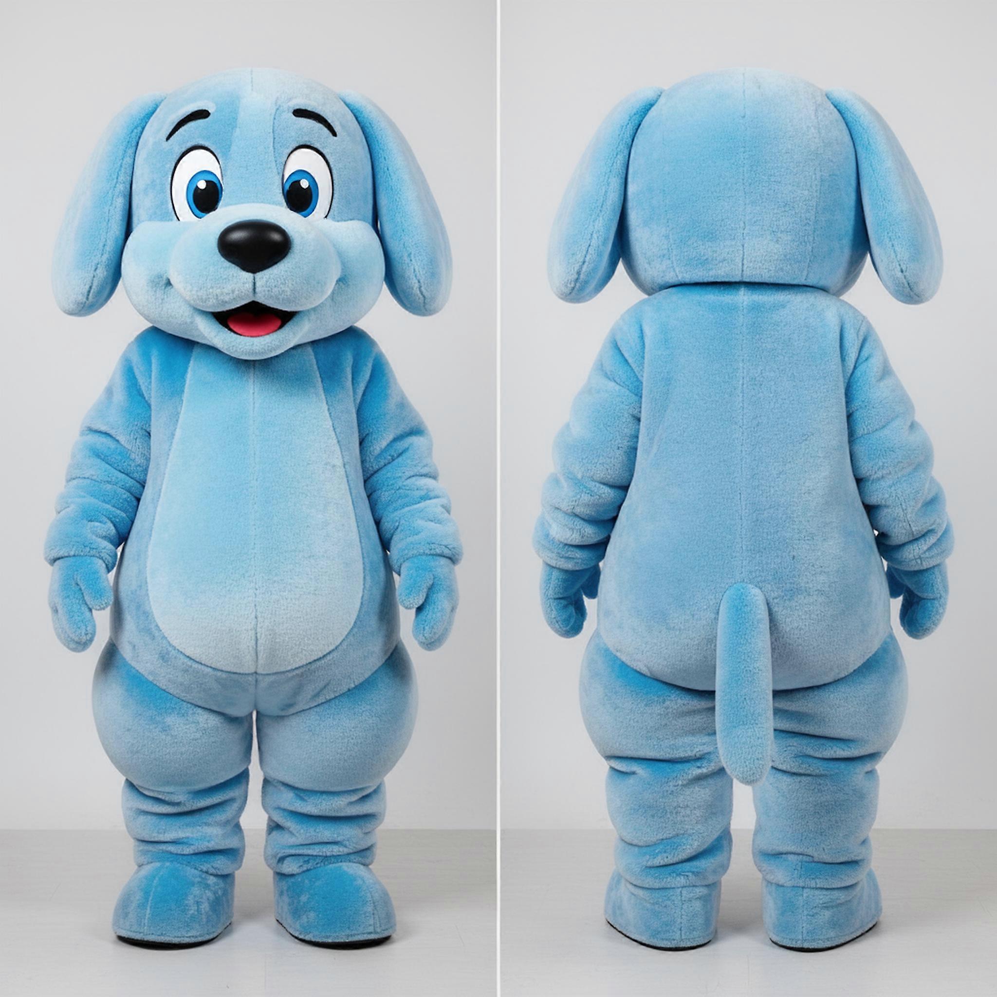 MASTICOT Sky Blue Cartoon Dog Mascot