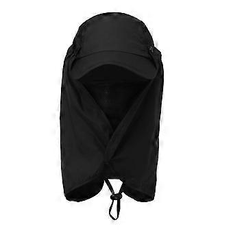 Gorro de senderismo al aire libre con cubierta de solapa de cuello extraíble transpirable para jardín violeta