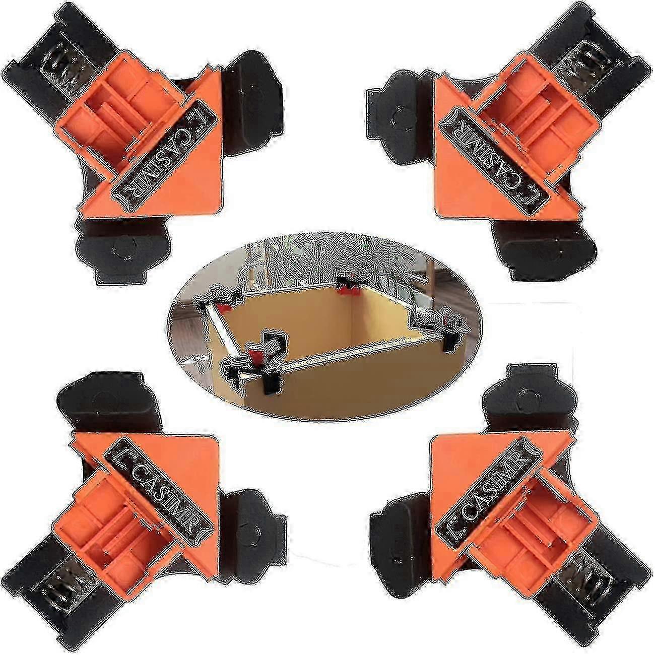Corner Clamp 90 Degree 4pcs Adjustable Spring Loaded Right Angle Woodworking Tool