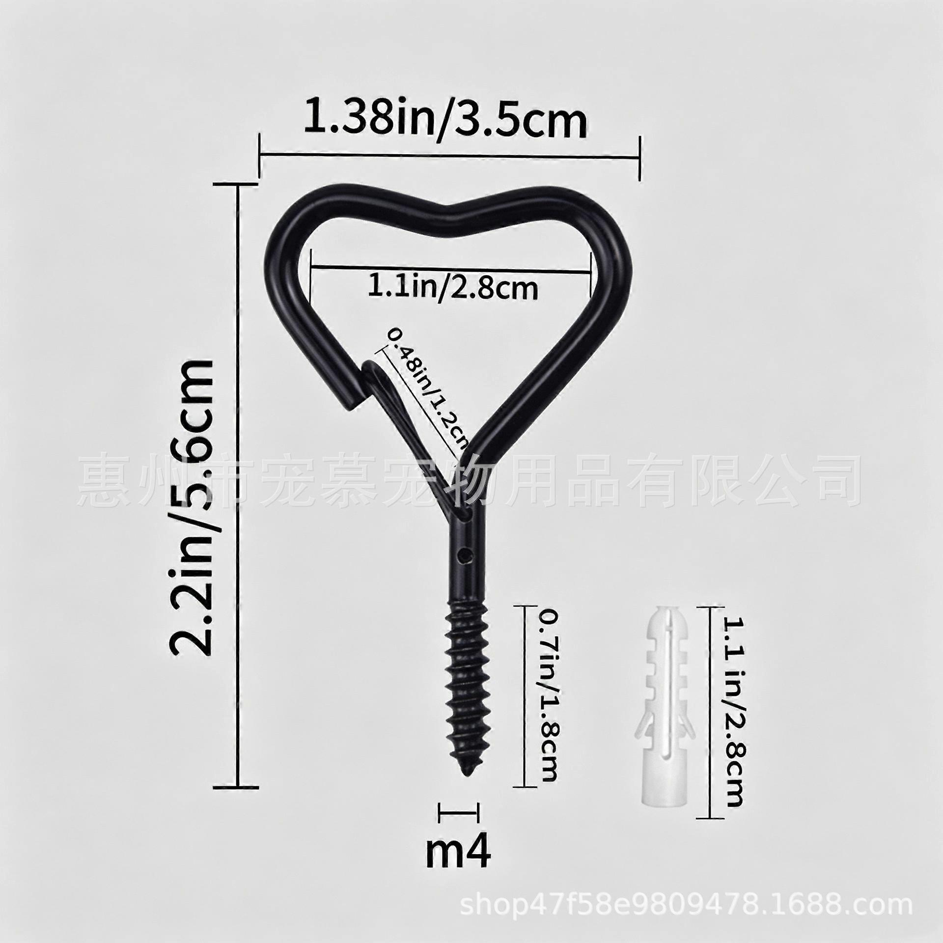 Q-Type Spring Snap Hook Screw Eye Ceiling Hooks, Metal Hanging Hooks with Spring Buckle