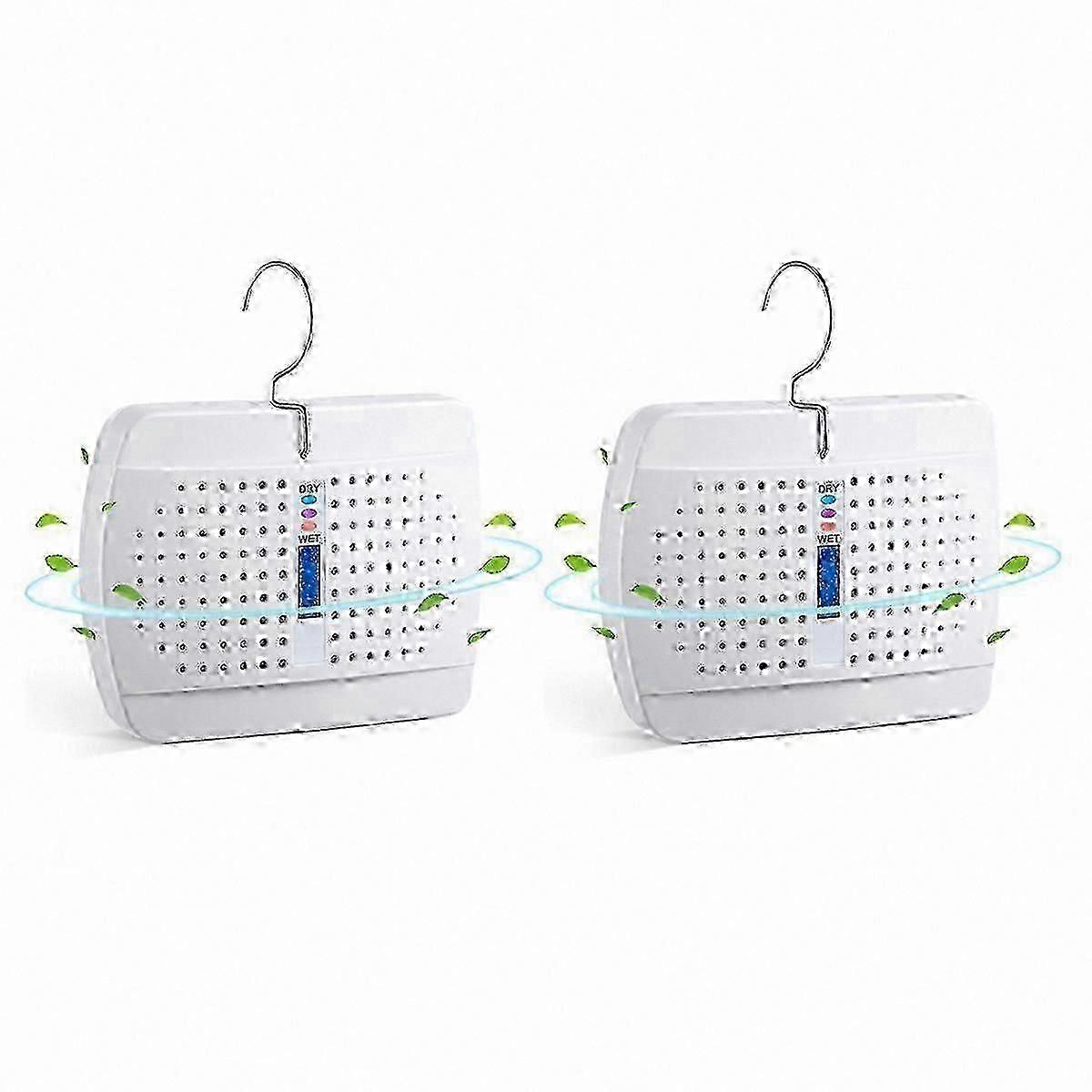 Compact Rechargeable Dehumidifier 2 Pack for Home Use with EU Plug