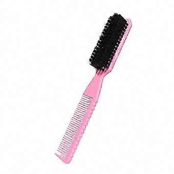 Quick Hair Cleaning for Broken Hair: 2 Pcs 2 in 1 Retro Hair Brush with Comfortable Design, Soft Barber Brush