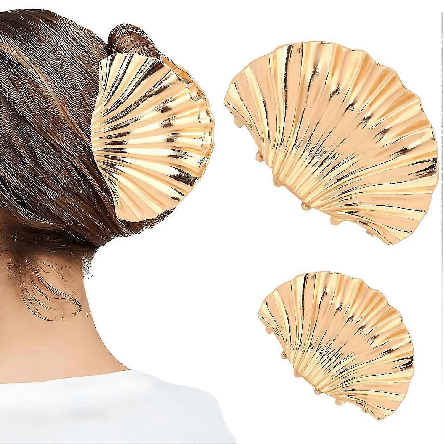 Golden Shell Claw Clips Set