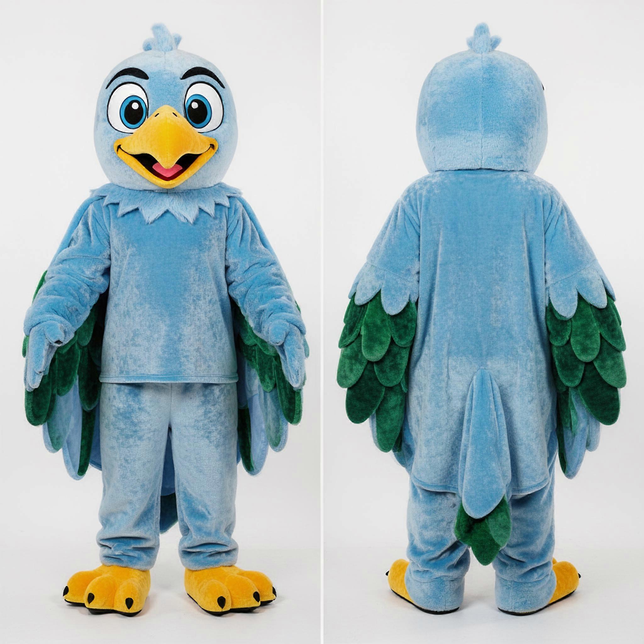 MASTICOT Sky Blue Cartoon Eagle Mascot