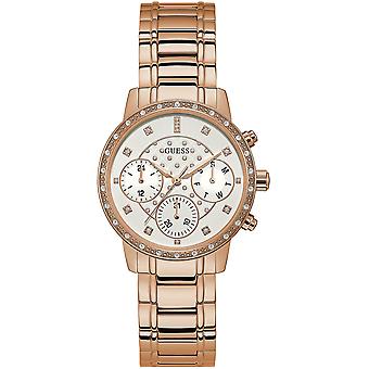Guess sunny Quartz Analog Woman Watch with W1022L3 Stainless Steel Bracelet
