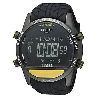 Pulse Nairobi Quarz digitale Herrenuhr mit Pv4005X1 Gummiarmband
