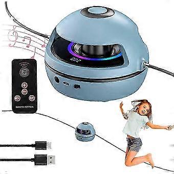 Musik-Springseil-Maschine, intelligente automatische elektrische Seilspringmaschine mit Bluetooth-Lautsprecher und LED-Anzeigezähler, 1-10 Geschwindigkeitsstufeneinstellung