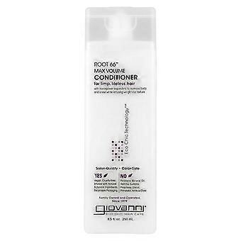 2 x Giovanni, Root 66, Max Volume Conditioner, For Limp, Lifeless Hair, 8.5 fl oz (250 ml)
