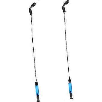 2pcs Fishing Bite Alarm Swingers, Portable Blue Iron Line Alert