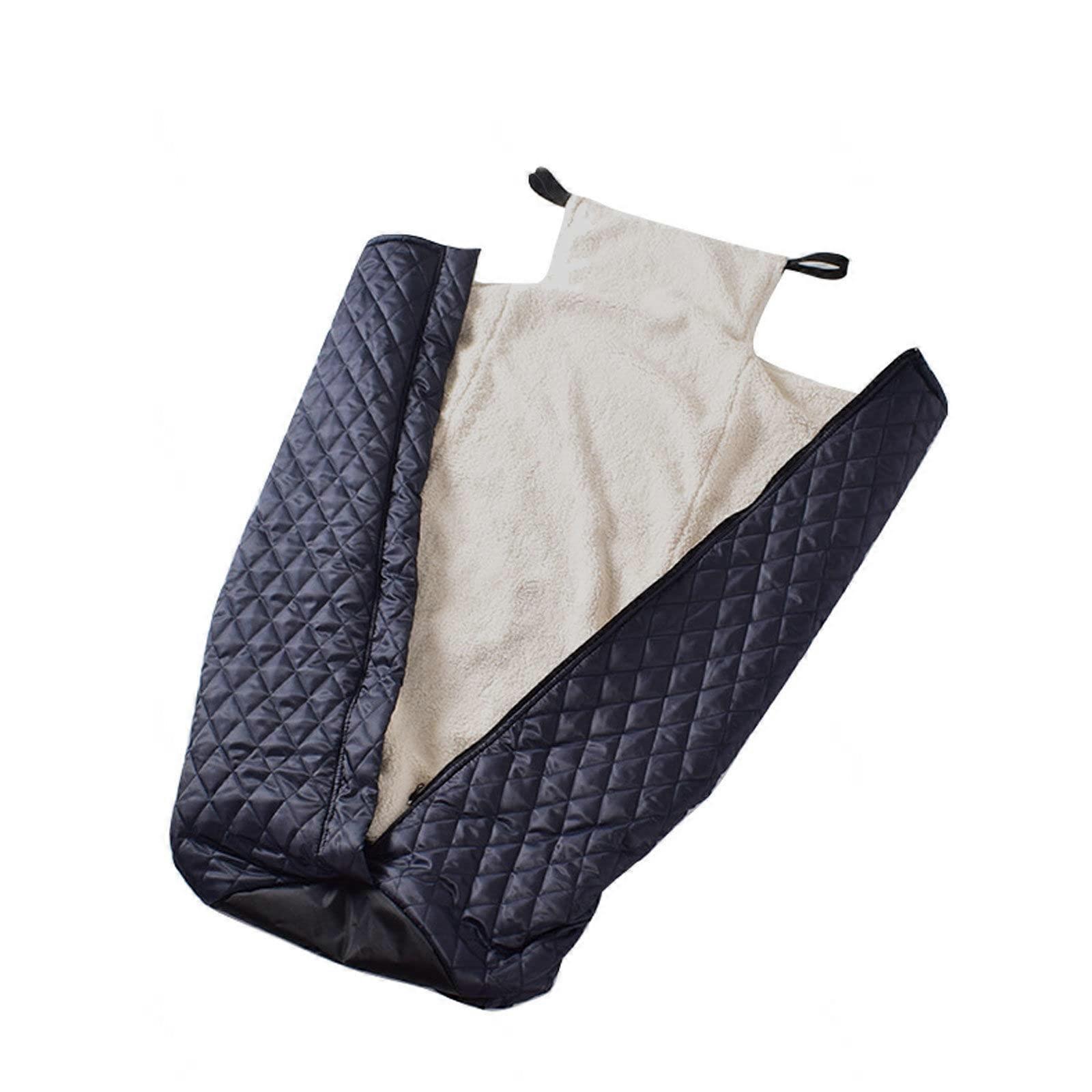 Warm Fleece Lined Wheelchair Blanket with Full Back Coverage and Windproof Layer for Elderly