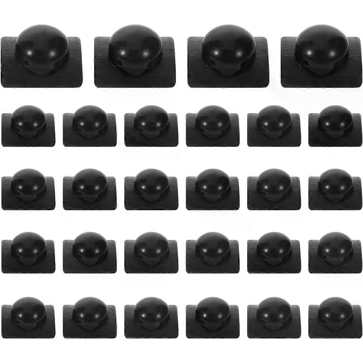 30pcs Rubber Flashlight Switch Cap Cover for Quick Repairs Black