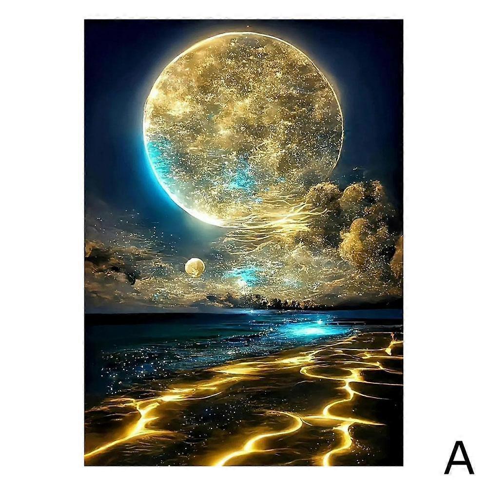 30x40cm Moonlight Beach Diamond Art Kit