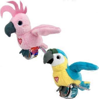 2 Pack Cockatoo & Blue Parrot Interactive Slap Bracelet Birds_xm