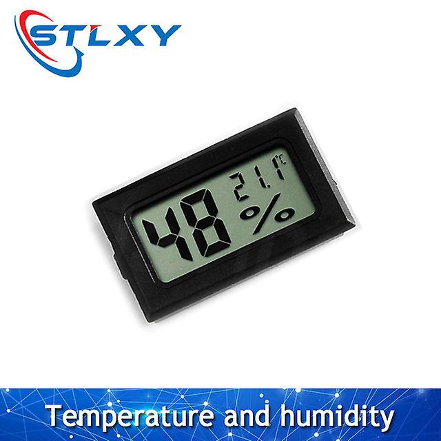 Mini Black White Digital Lcd Indoor Convenient Temperature Sensor Humidity Meter Thermometer Hygrometer Gauge