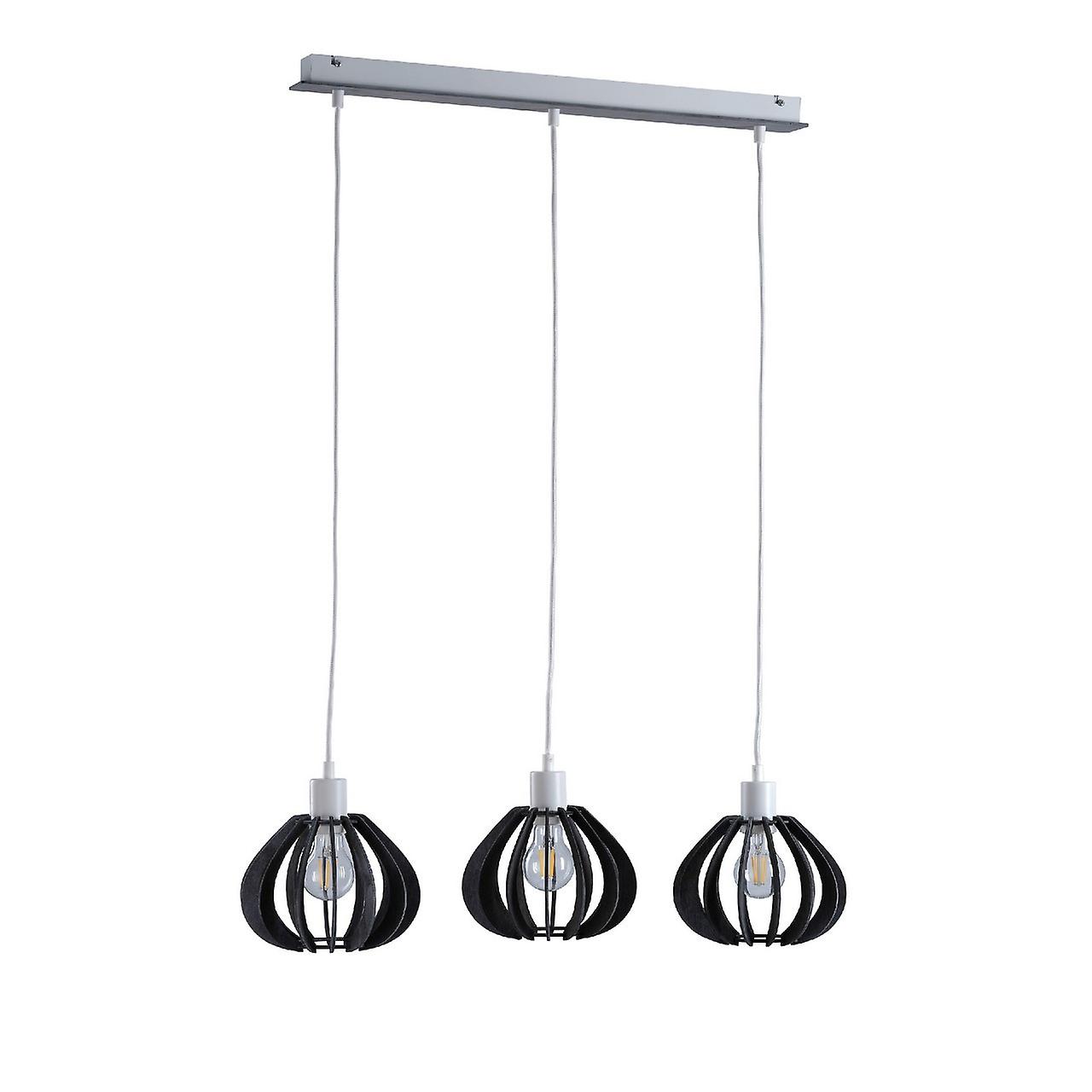 Nicoleta Bar Pendant Ceiling Light Grey, 62cm, 3x E27