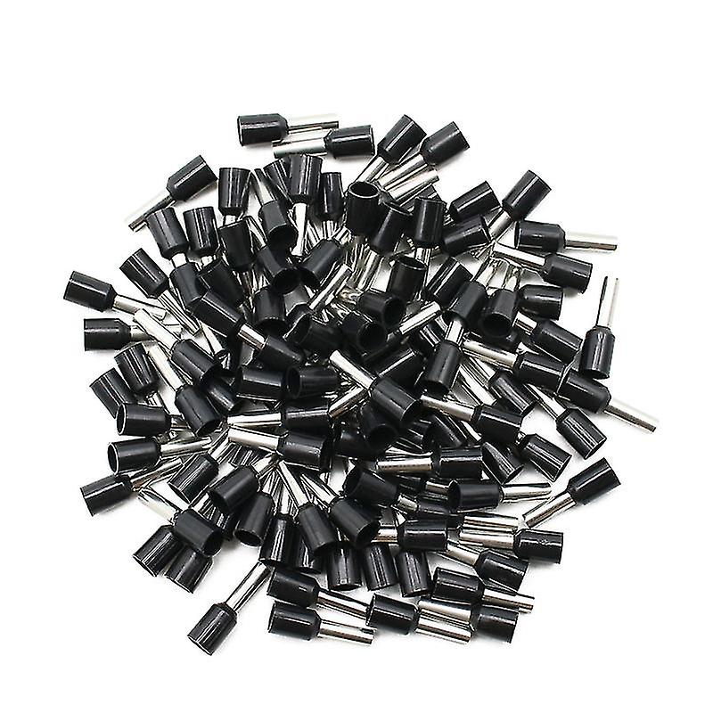 100pcs/pack E0508 E7508 E1008 E1508 E2508 Insulated Ferrules Terminal Block Cord End Wire Connector Electrical Crimp Terminator