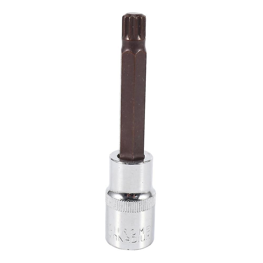 1/2-inch Drive 10mm Triple Square Spline Bit Extra Long Socket, S2 Steel