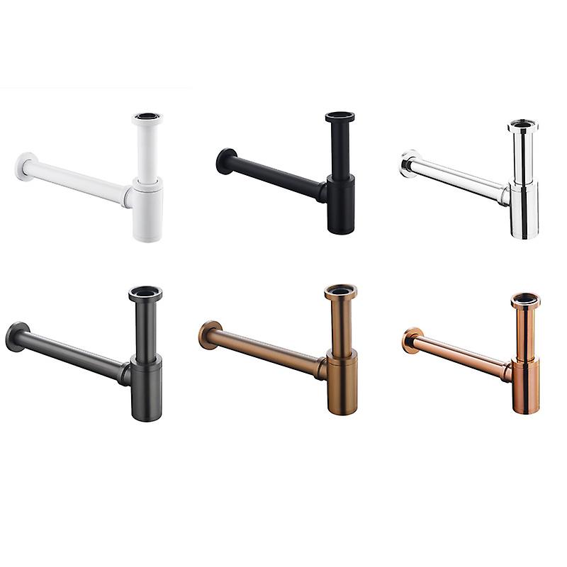 Brass Sink Siphon, Universal Siphon Design caliber 32mm, silver