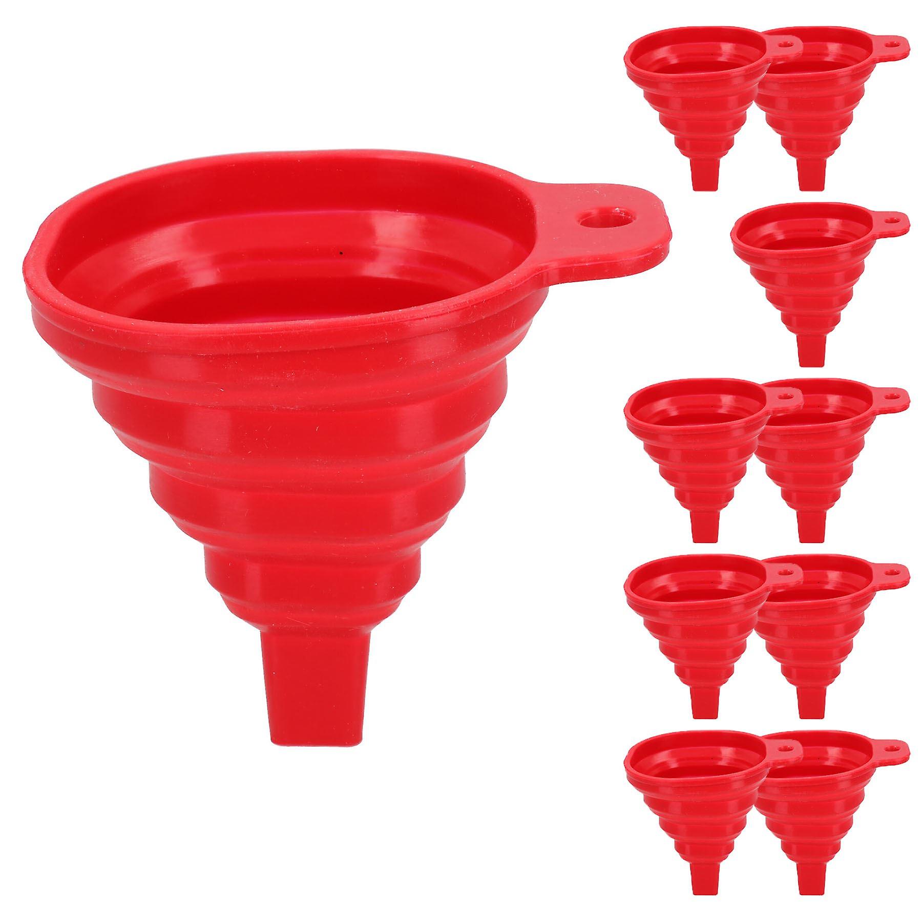 Silicone Flexible Mini Collapsible Folding Foldable Funnel -40c – 230c Kitchen 10pk