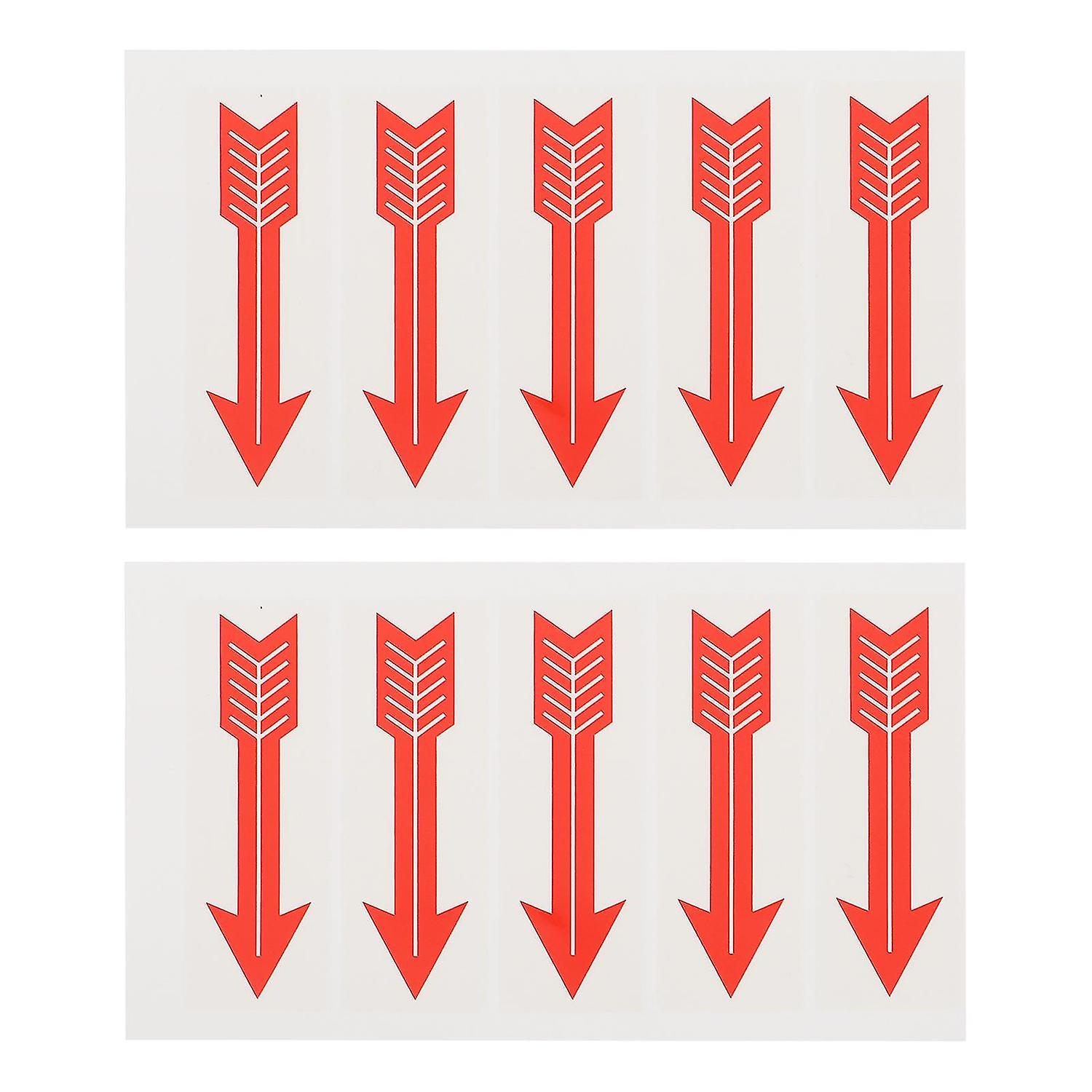 10 Pcs Indicating Sign Direction Caution Arrow Decal Warning Decals Arrow Sticker