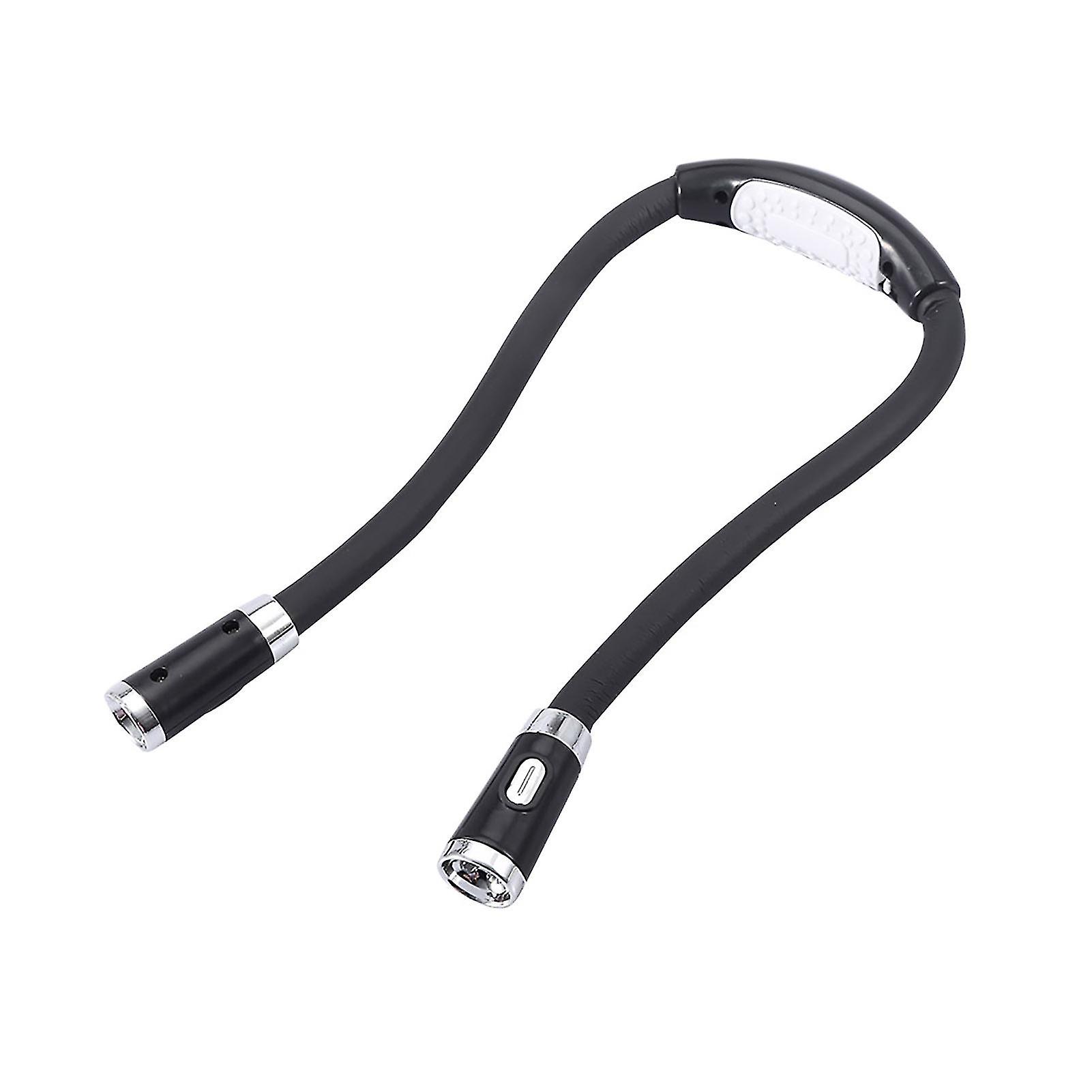 Neck Reading Light Hands Free Adjustable Bending Lamp Neck Book Light with 3 Brightness Levels for Reading in Bed or Reading in Car Lamp (Black)
