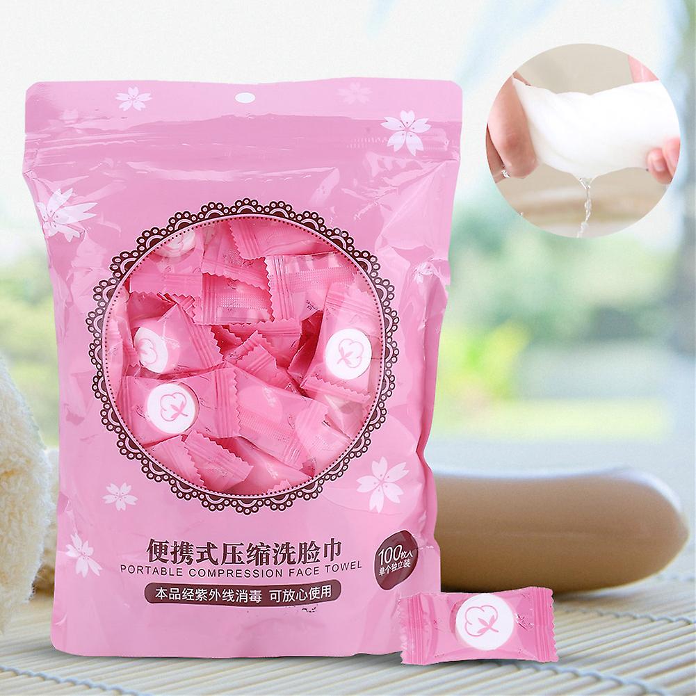 Disposable Compressed Mini Face Towels 100pcs 22x20cm White
