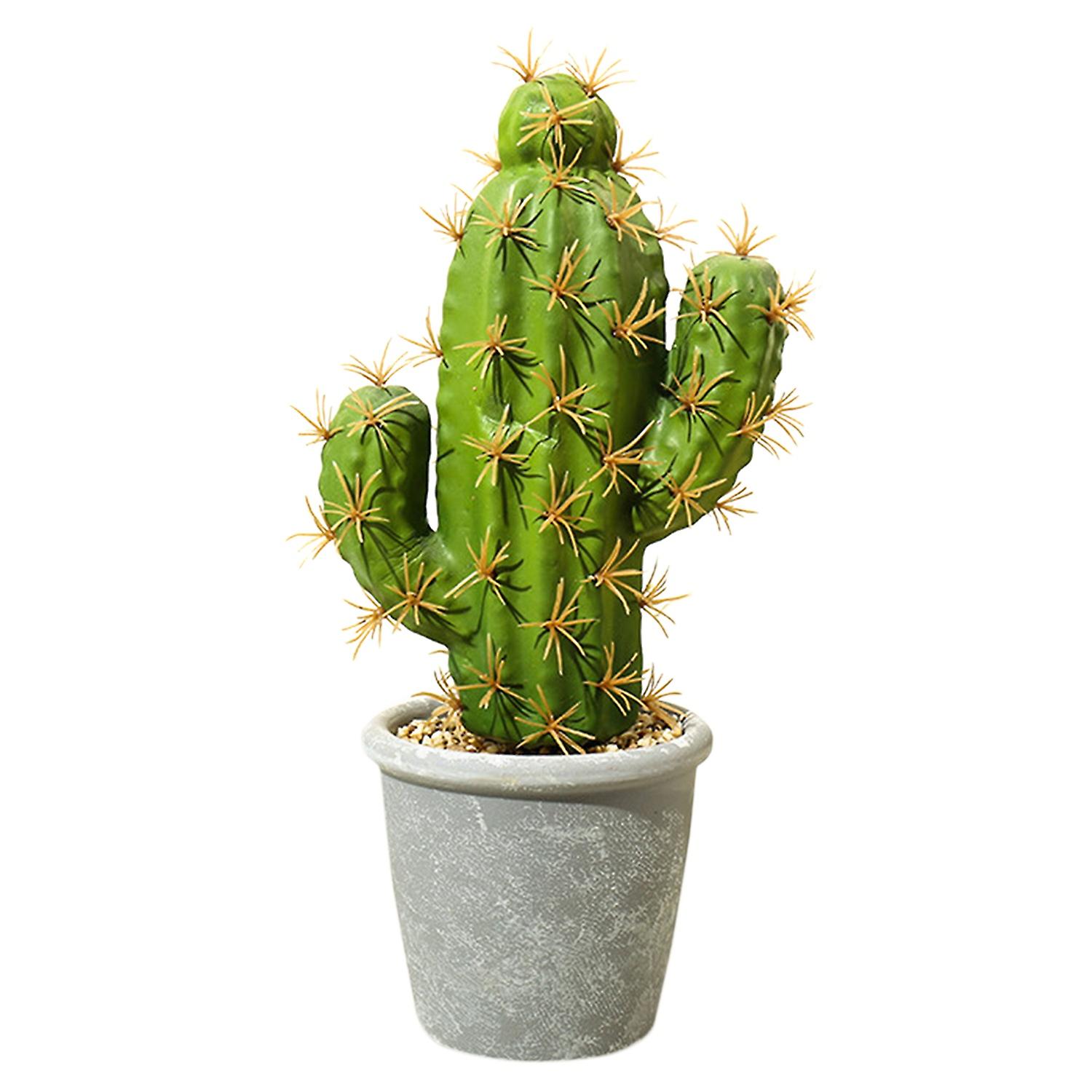 Roadoor Fausse plante décorative Belle Plantes en pot réalistes Faux bureau Cactus Paysage Décor pou